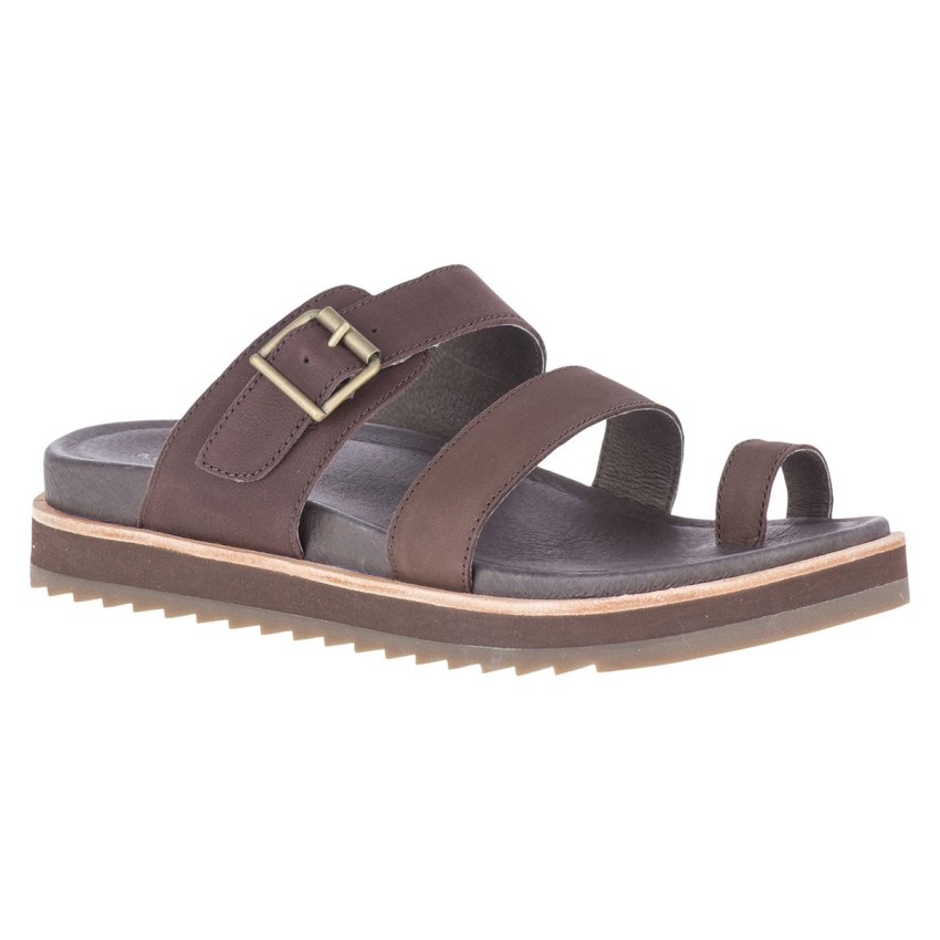 Claquette Merrell Juno Buckle Chocolat Femme | R.V.UTQD